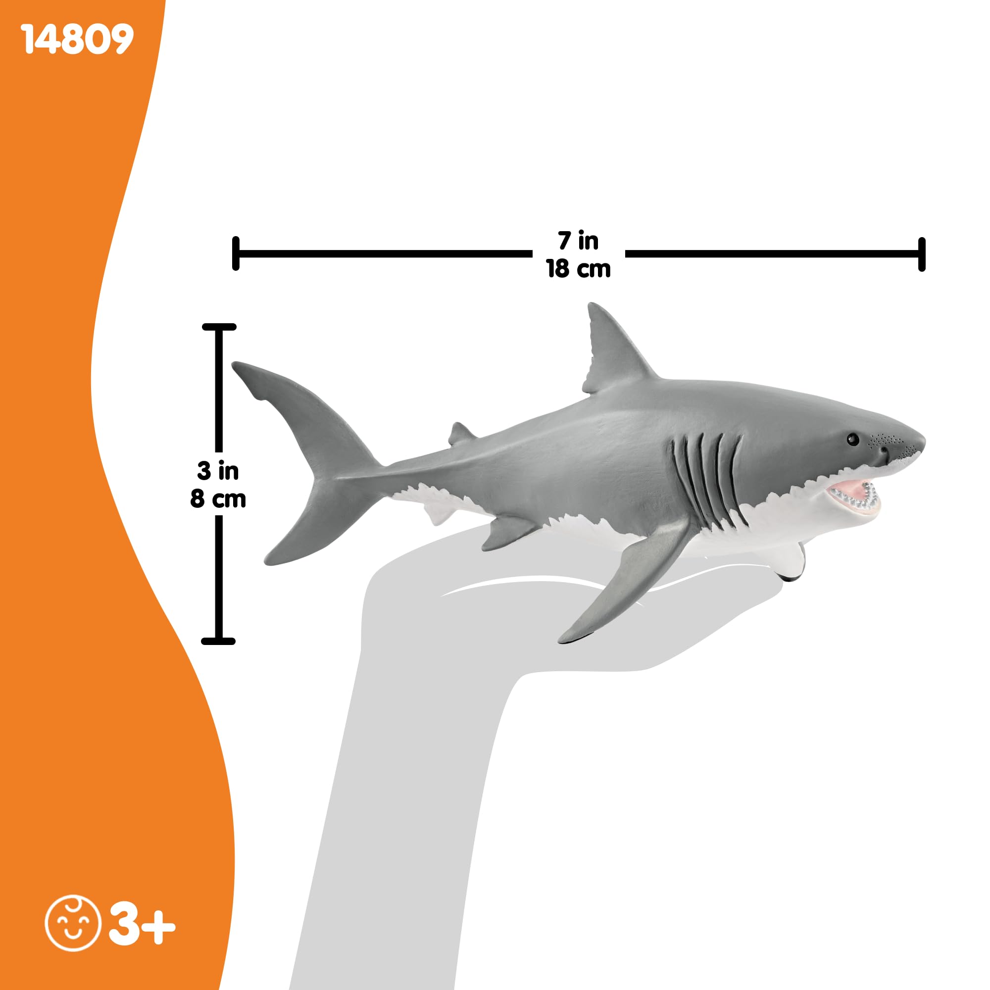 Amazon.com: Schleich Wild Life Realistic Great White Shark